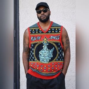 MINT RUN THE JEWELS SWEATER VEST CHRISTMAS SMALL LIMITED EDITION 2017 HIP HOP